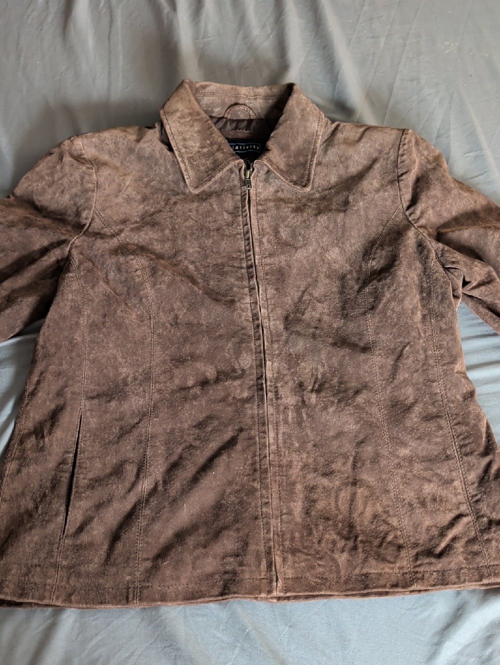 Relativity Large Leather Coat Womens
